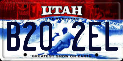UT license plate B202EL