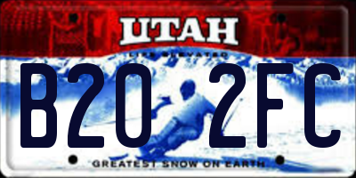UT license plate B202FC