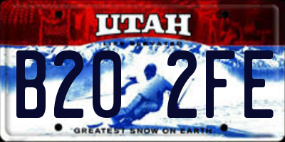 UT license plate B202FE