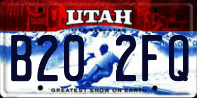 UT license plate B202FQ