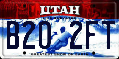 UT license plate B202FT