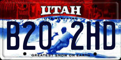 UT license plate B202HD