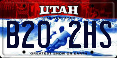 UT license plate B202HS