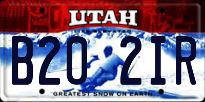 UT license plate B202IR