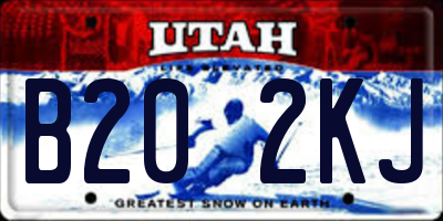 UT license plate B202KJ