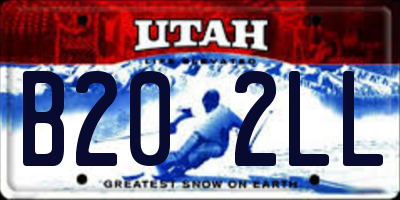 UT license plate B202LL