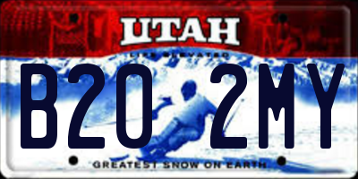 UT license plate B202MY