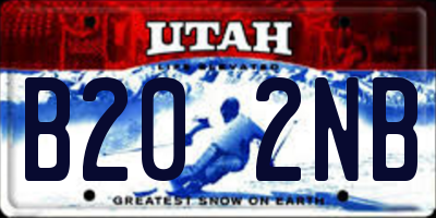 UT license plate B202NB