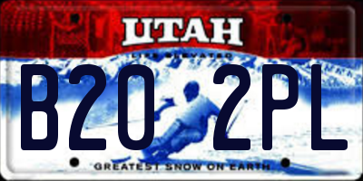 UT license plate B202PL