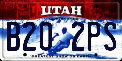 UT license plate B202PS
