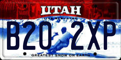 UT license plate B202XP