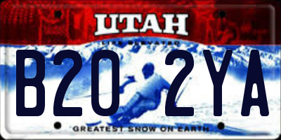 UT license plate B202YA