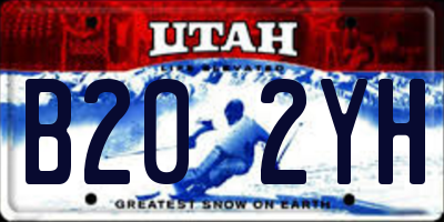 UT license plate B202YH