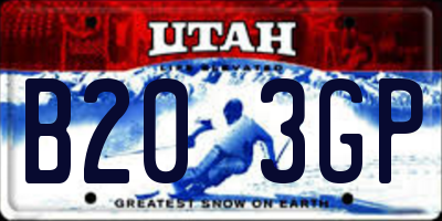 UT license plate B203GP