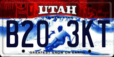 UT license plate B203KT