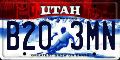 UT license plate B203MN