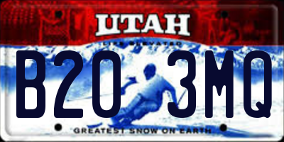 UT license plate B203MQ