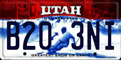 UT license plate B203NI