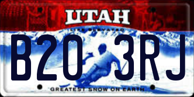 UT license plate B203RJ