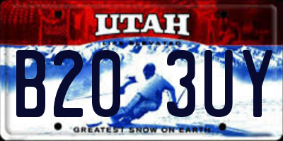UT license plate B203UY