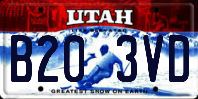 UT license plate B203VD
