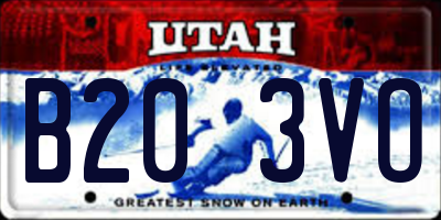 UT license plate B203VO