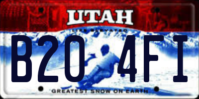 UT license plate B204FI