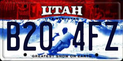 UT license plate B204FZ