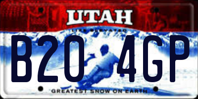 UT license plate B204GP