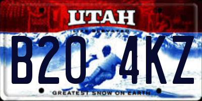 UT license plate B204KZ
