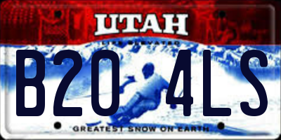 UT license plate B204LS