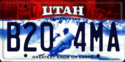 UT license plate B204MA