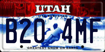 UT license plate B204MF