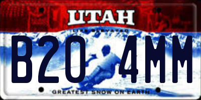UT license plate B204MM