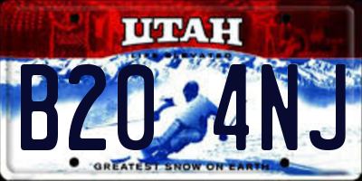 UT license plate B204NJ