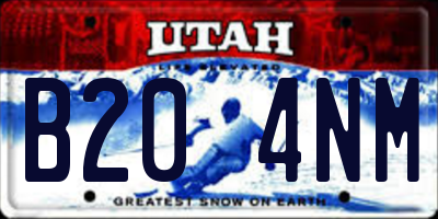 UT license plate B204NM
