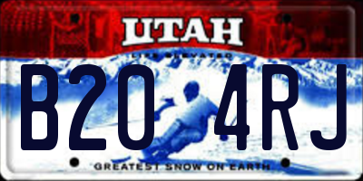 UT license plate B204RJ