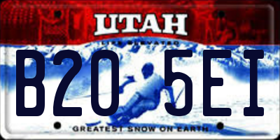 UT license plate B205EI