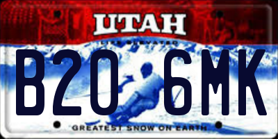 UT license plate B206MK