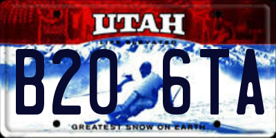 UT license plate B206TA
