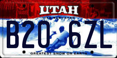 UT license plate B206ZL