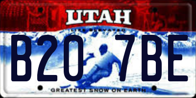 UT license plate B207BE