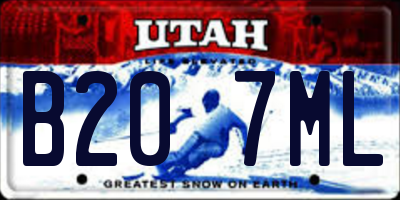 UT license plate B207ML