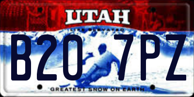 UT license plate B207PZ