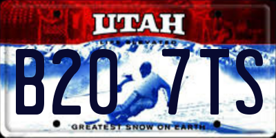 UT license plate B207TS