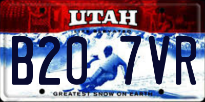 UT license plate B207VR
