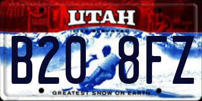 UT license plate B208FZ
