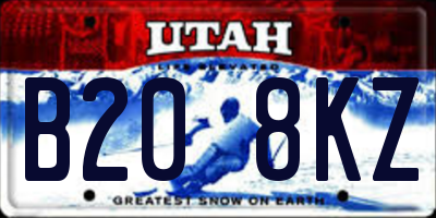 UT license plate B208KZ