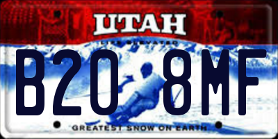 UT license plate B208MF
