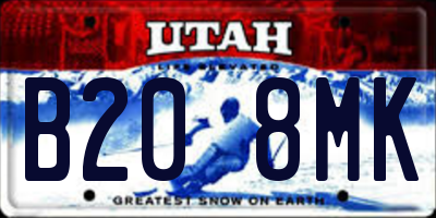 UT license plate B208MK